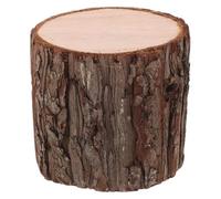 OSALADI Realistic Wood Stump Decor with Tree Bark Texture, 15cm Diameter X 15cm Height Hollow Cedar Wood Log, Rustic Centerpiece for Wedding, Party, and Home Decoration