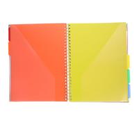 OSALADI Refillable Spiral Clipboard Notepad with Colorful Dividers PVC File Organizer for Office Study Home Use Practical Writing Board