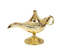 OSALADI Retro Golden Zinc Alloy Lamp Ornament for Home Decoration, Creative and Stable Small Decorative Adornment, for Display on Bookshelf Or Desktop