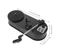 OSALADI Retro Vinyl Record Player Turntable with Built Speakers USB Converter for Effortless Album Digitization High Fidelity Sound Easy Operation for Home and Office Use