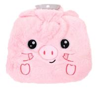 OSALADI Reusable Hot Water Bag with Plush Cover, Large Hand Warmer Made of PVC and Plush, Easy to Operate with Even Heat Distribution, for Cold Winter Relief