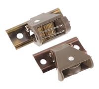 OSALADI Roman Shade Cord Lock Pulley Kit Metal Bracket Copper Colour 2 Pulleys 1 Locking Mechanism for DIY Roller Blind Fittings and Repair