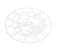 OSALADI Round Acrylic Wall Clock Sticker with Roman Numerals and Deer Mirror Design Self Adhesive Durable Wall Decor for Living Room Bedroom Office Hotel Entryway Decoration