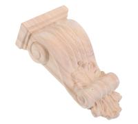 OSALADI Rustic Solid Wood Corbels European Style Carved Decorative Onlays for Home Furniture Cabinet Wall Doorway Embellishments Easy Installation Durable Wood Appliques
