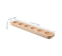 OSALADI Rustic Wooden Egg Holder Tray with Slots for Kitchen Countertop and Refrigerator Protective Deviled Egg Stand for Easy Access and Safe Handling