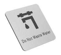 OSALADI Save Water Notice Sign Aluminium Plastic Panel Waterproof Sleek Modern Wall Mounted Water Conservation Alert for Office School