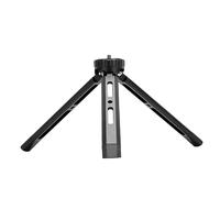 OSALADI Selfie Stick Compatible Metal Tripod 4-level Height Adjustment Mini Tabletop Camera Stand Aluminum Alloy Foldable 1/4 Inch Screw Mount