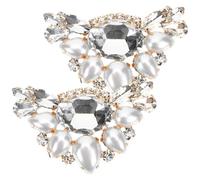 OSALADI Shoe Clips Comfortable to Use with Delicate Embellishment 1 Pair Lightweight Crystal and Elegant Floral Shoe Decoration Charms for Women Pumps for Travel Commemorative