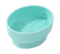 OSALADI Silicone Makeup Brush Cleaner Bowl to Save Time and Efforts with Drying Stand Practical and Convenient Cosmetic Brush Cleaning Tool for Home Use Suitable for Eyeshadow