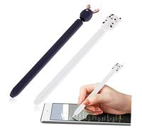 OSALADI Silicone Stylus Pen Sleeve for 2nd Generation Stylus, Cartoon Protective Cover Set with White Cow and Deer Designs, Compatible Stylus Protector for Digital Artists and Students