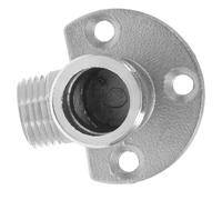 OSALADI Silver Copper Shower Hose Connector 25mm/20mm for Outdoor Shower System and Temperature Control Stem Valve Faucets, Provides Additional Strength and Support, for DIY Installation