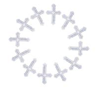 OSALADI Silver Glitter Cross Table Confetti Elegant Shimmering Cross-shaped Scatter for Baptism First Communion Shower Birthday Gender Reveal Party Decorations