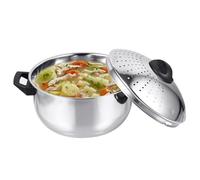 OSALADI Stainless Steel Rapid Noodles Cooker 16cm with Strainer Lid, Gas Stove Compatible Spaghetti Pot for Pasta and Instant Noodle Cooking