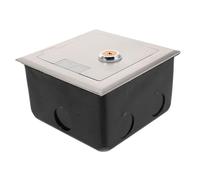 OSALADI Stainless Steel Recessed Floor Outlet Box with Lockable Cover Recessed Wall Socket for Banks and Offices Easy-access Protective Floor Socket for Industrial Electronics Effortless