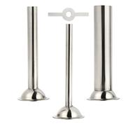 OSALADI Stainless Steel Sausage Funnel Set 3pcs with 14mm/19mm/25mm Nozzles and Bracket for 55mm Diameter Home Meat Grinder Sausage Filling Accessories
