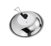 OSALADI Stainless Steel Universal Pot Lid 32cm Vertical Handle, Cookware Cover Splash-proof Kitchen Gadget Suitable for Saucepans and Fry Pans