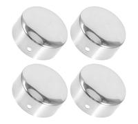 OSALADI Stair Handrail End Caps 4Pcs Round PVC Covers for Indoor Banisters Soft Touch Surface Protecting Hands Staircase Rail Fittings for Household Use