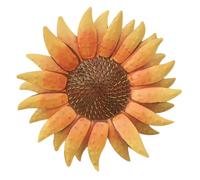 OSALADI Sunflower Wall Art Outdoor Iron Hanging Decoration for Garden Welcome Walls and Courtyards Large Yellow