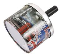 OSALADI Tabletop Ashtray Automatic Extinguishing Metal Round Easy to Clean Creative Design Decorative Gift for Home