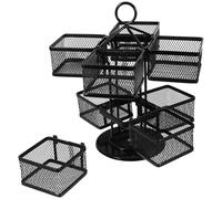 OSALADI Tea Bag Storage Box 360 Degree Rotating Iron Carousel