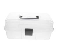 OSALADI Three-Layer Portable Storage Art Case Plastic Tools Container Large Capacity Painting Pigments Box for Sewing Staffs and DIY Crafts Daily Life Carrying