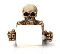 OSALADI Toilet Roll Storage Skull Decor Stylish Retro Paper Holder Cold Cast Resin for Bathroom Decor