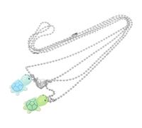 OSALADI Turtle Pendant Necklace Resin Jewelry Glow the Dark 1 Pair with Magnetic Heart Clasp, Easy to Wear Romantic Valentine’s Day Gift for Couples for Birthdays and Friendship
