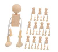 OSALADI Unfinished Wooden Dolls for DIY Crafts Natural Wood Peg Figures for Painting Creative Decoration for Home School and Office
