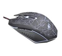 OSALADI Usb Wired Gaming Mouse 7 Color Led Crack Pattern, 6d Buttons, 2400 Dpi High Precision for Pc Laptop Gamers, Black