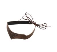 OSALADI Viking Headband with Embossed Norse Knot Pattern Pu Leather Adjustable Comfortable Lightweight Medieval Renaissance Cosplay Accessory for Men and Women Festival or Renaissance