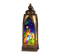 OSALADI Vintage Christmas Lantern Retro Lamp Night Light Jesus Nativity Decoration (Bronze)