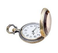 OSALADI Vintage Lightweight and Portable Quartz Watch Pocket with Chain Zinc Alloy Watch Featuring Glass Face, Easy Time Setting for Colleagues and Coworkers