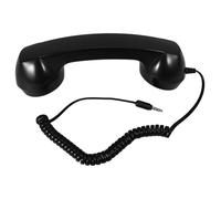 OSALADI Vintage Telephone Handset with Sleek Black Finish Corded Landline Replacement Receiver Compatible with Phones for Clear Call Quality and Easy Connection