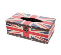OSALADI Vintage Union Jack Rectangular Tissue Box Cover Retro Desktop Tissue Holder Decorative Paper Napkin Container for Home Bathroom Office