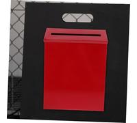 OSALADI Vintage Wall Mount Mailbox Tinplate Post Box Decorative Letterbox for Home Office Outdoor Use American Tinplate Design Easy Installation