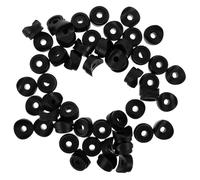 OSALADI Walker Curved Replacement Plastic Spacer Washers, Black Curved Round Saddle Washers for Mobility Aids, 50pcs, Home Use and Rehabilitation Centers