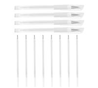 OSALADI Water-Resistant White Eyebrow Mapping Pen with 4 Pens and 8 Refills, Precise Manual Position Tattooing Tool for Professional Skin Marking and Eyebrow Makeup, 12pcs Set for Cosmetic