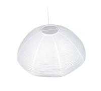 OSALADI White Round Paper Lantern Japanese Pendant Hanging Lamp Shade 48x20cm Easy to Assemble Folding Lanterns Light Cover for DIY Crafts Birthday Home Decor