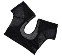 OSALADI Women’s Breathable Mesh Armpit Sweat-Proof Vest Black Small Hole Fabric M, Quick-Dry Washable Sweat Proof Undershirt for Ladies, Lightweight Short Sleeve Sweat Vest for Daily Wear