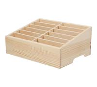 OSALADI Wooden Multi-grid Cell Phones Storage Box Divided Compartment Storage Desktop Organizer Office School