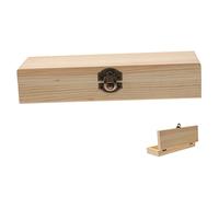 OSALADI Wooden Pencil Box with Large Capacity Designed for Students and Boys and Girls, Featuring a Creative Lid Design that Prevents Items from Falling and Provides Useful Storage