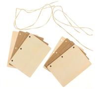 OSALADI Wooden Wedding Vow Notebook Set 2 Packs DIY Kraft Paper Vow Books for Bride Groom Engagement Couples Wedding Ceremony Guestbook Journal