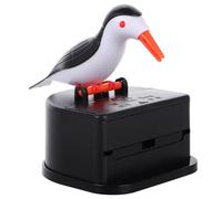 OSALADI Woodpecker Toothpick Holder Box with Automatic Push Dispenser, Mini Bird-shaped Toothpick Container with Black Plumage Design for Home Dining and Party Use
