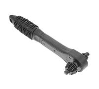 OSALADI Wrench Portable Head for Efficiency High Work 17.5mm/0.68in Professional Two-headed Ratchet Chuck Tool 45# Steel Black Small 12.7mm/0.5in Big Drill Hand Power Tools