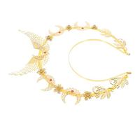 OSALADI Yellow Sunburst Halo Headband Multi-function Hairband Gothic Cathedral Style Party Hair Decor Accessory for Women