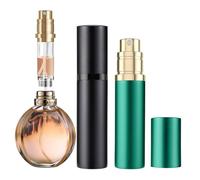 OSALALA 5ml Perfume Atomiser Refillable Bottles Mini Portable Spray Travel Bottle Empty Atomizer Bottle for Purse Handbag Pocket Luggage Man Woman (Black & Green)