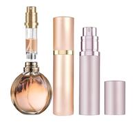 OSALALA 5ml Perfume Atomiser Refillable Bottles Mini Portable Spray Travel Bottle Empty Atomizer Bottle for Purse Handbag Pocket Luggage Man Woman (Champine Gold & Rose Gold)