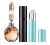 OSALALA Perfume Atomiser, Refillable & Travel Size Perfume Bottle, Leaking Proof,Bottom Pump without Funnel, Luxurious Small women and men, 5ml (Black & Blue)