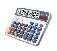 OSALO Extra Large Desk Calculator Big Buttons 12 Digit Basic Office Blue