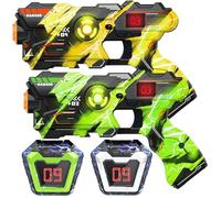 OSALON Laser Tag Guns Set of 2 with Digital LED Score Display Vest Multi-Functionals Laser Tag Fun Indoor&Outdoor Toys for Kids Ages 8 9 10 11 12+ Years Old Boys Girls Teens Adults Birthday Gift